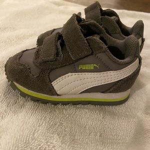 Puma size 4, grey baby shoes